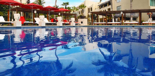 The pool at Desire Resort Los Cabos
